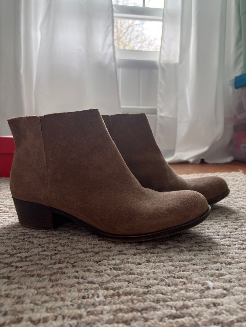 Suede Ankle Bootie in Brown - Women's